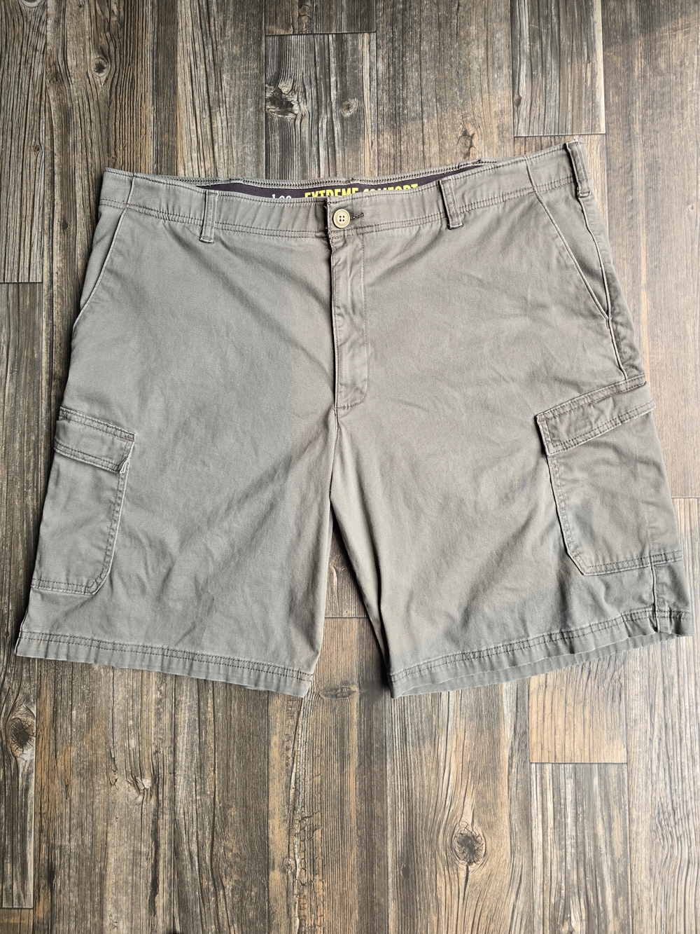Lee Cargo Shorts Men's 44 Dark Khaki Stretch Waist Military Work Utility